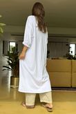 Made in Italy Cotton Jersey Hitch Cocoon Dress White /15 =